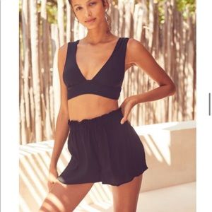 OUT FROM UNDER FLUTTERFLY BLACK SHEER SHORT SHORTS